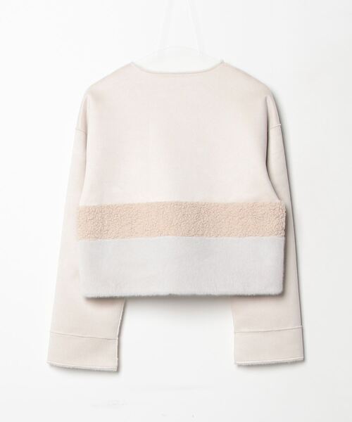 「LADUREE」 ノーカラージャケット FREE ベージュ レディース_画像2