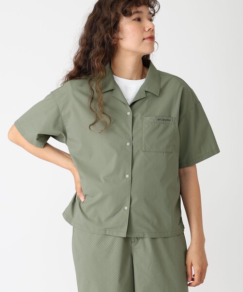 ブラウス シャツ Columbia／ウィメンズデイジーパークオムニフリーズゼロ ショートスリーブシャツ／コロンビア／冷却／吸湿・速乾／UVカット／羽織