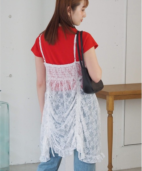 smyeon スミョン レースキャミワンピース ドット smyeon lace cami onepiece ドットワンピース - メルカリ