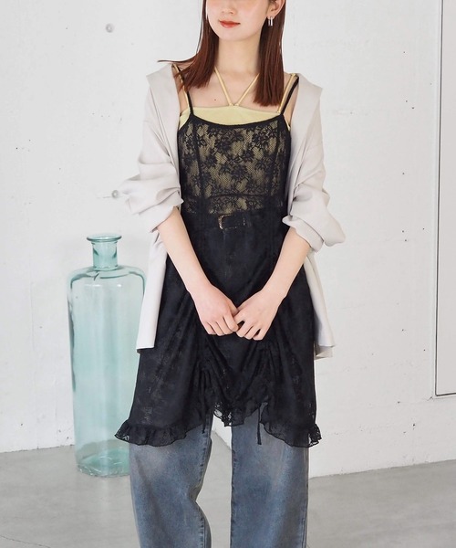 smyeon スミョン レースキャミワンピース ドット smyeon lace cami onepiece ドットワンピース - メルカリ