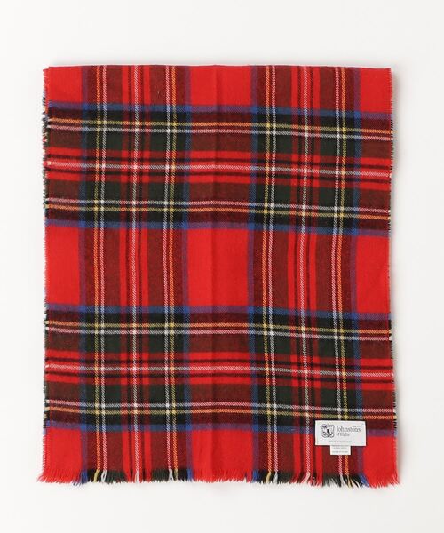 【新品未使用】Johnstons of Elgin チェック柄マフラー Johnstons of Elgin（ジョンストンズ オブ エルガン） チェック柄