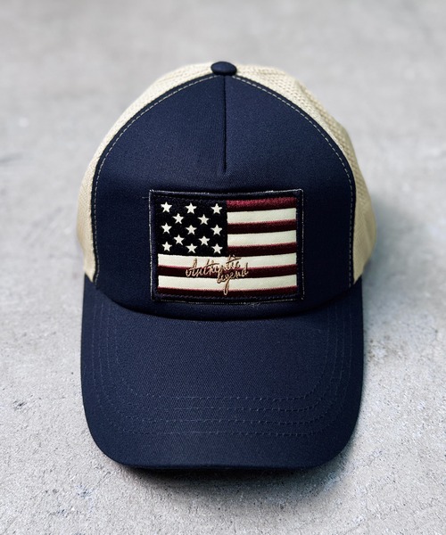CALIFORNIA OUTFITTERS キャップ 帽子 5A9 星条旗デザイン メッシュ