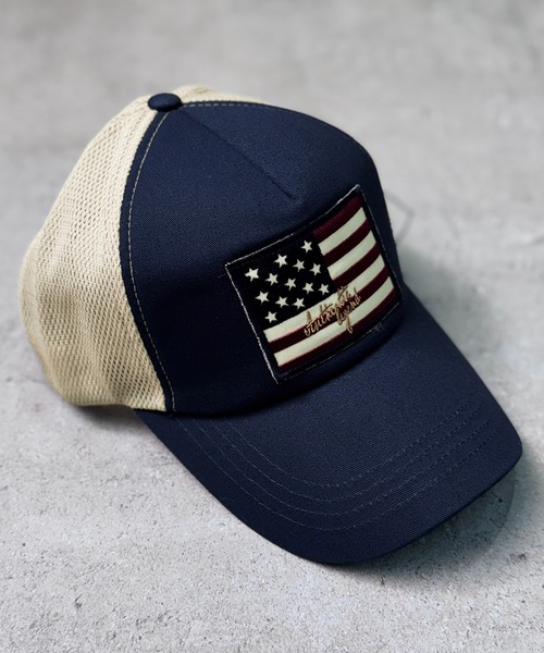 CALIFORNIA OUTFITTERS キャップ 帽子 5A9 星条旗デザイン メッシュ