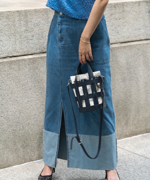 BLUE×PALANG デニムスカート SLIT LONG DENIM SKIRT : ZOZOTOWN