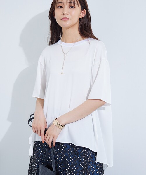 tシャツ 「バックシャン」デザインTブラウス レディース