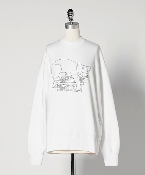 トレーナー スウェット 「LOEFF」スリーピング キャット スウェット UNISEX レディース メンズ