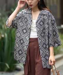 シャツ アフリカンバティックヴィンテージ柄オープンカラーシャツ メンズ レディース｜ZOZOTOWN Yahoo!店