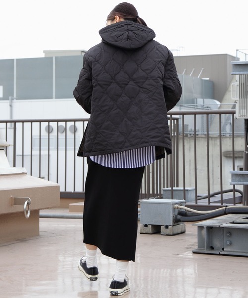 未使用品！TAION EXTRA ブラック　ダウンジャケット　フード　M POP UP限定商品】【WOMEN】フード取り外し式〈ショート丈〉ボリューム