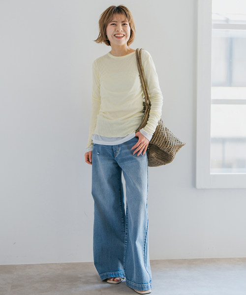 「Spick & Span」 長袖カットソー FREE アイボリー レディース Spick＆Span 「Spick & Span」 長袖カットソー FREE アイボリー
