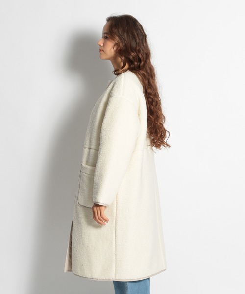 niko and…（ニコアンド） ノーカラーコート MEDIUM アイボリー