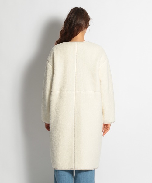 niko and…（ニコアンド） ノーカラーコート MEDIUM アイボリー
