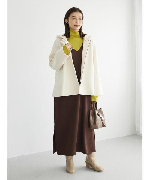 「Green Parks」 「chocol raffine robe」ブルゾン FREE ダークブラウン レディース_画像2