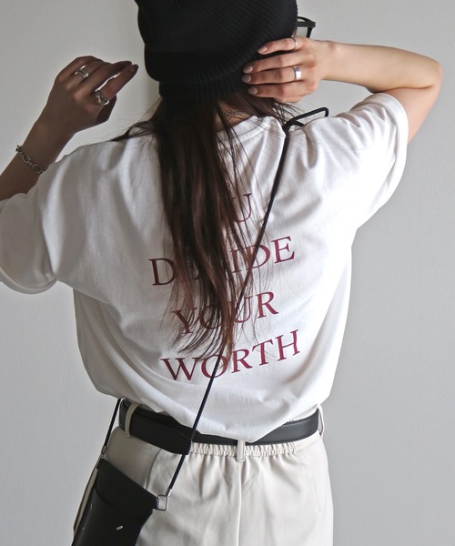 tシャツ バックロゴデザインカラフルTシャツ レディース