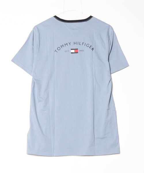 「TOMMY HILFIGER」 半袖Tシャツ M ブルー メンズ