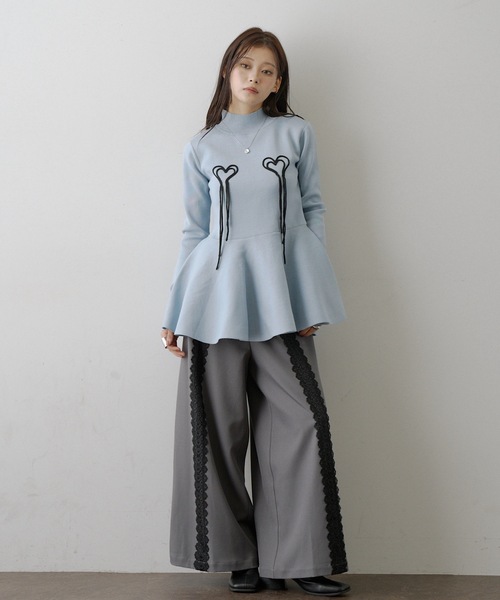 幻級激レア！　cvtvlist レイスパンツ　定価40万超え！ VIOLETTA（ヴィオレッタ） パンツ レースラインリラックスパンツ