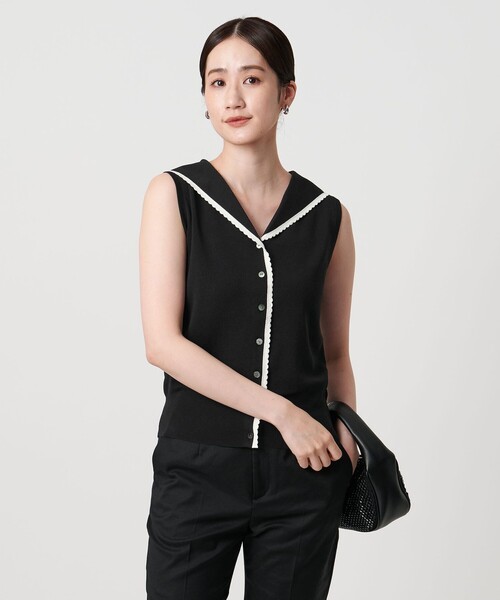 UNITED ARROWS ニット セーター スカラップ セーラー
