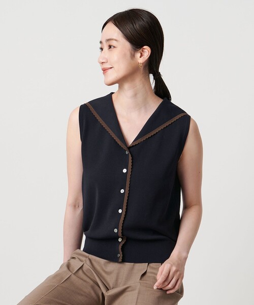 UNITED ARROWS ニット セーター スカラップ セーラー