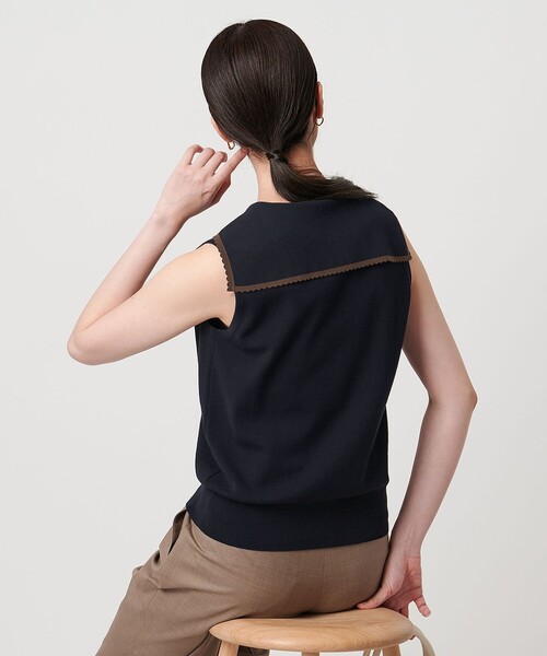 UNITED ARROWS ニット セーター スカラップ セーラー