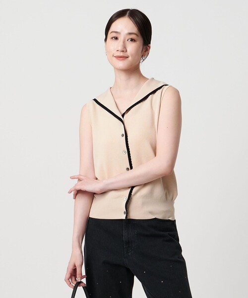 UNITED ARROWS ニット セーター スカラップ セーラー