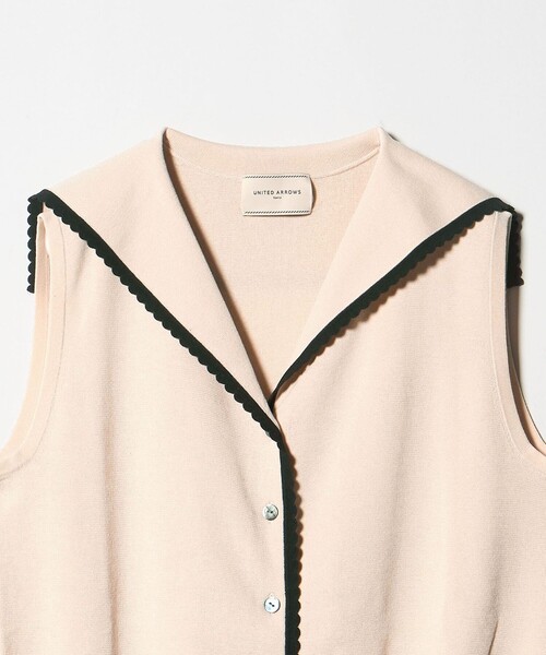 UNITED ARROWS ノースリーブネイビー/水色 UNITED ARROWS ノースリーブワンピース 紺色 - メルカリ