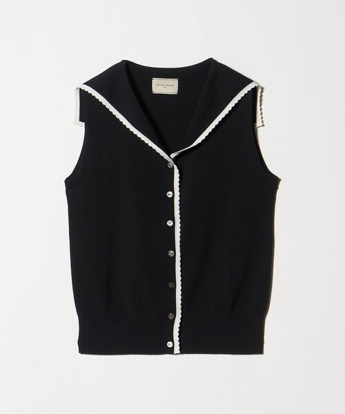 【新品タグ付】UNITED ARROWS ニット ノースリーブ UNITED ARROWS ニット セーター スカラップ セーラー