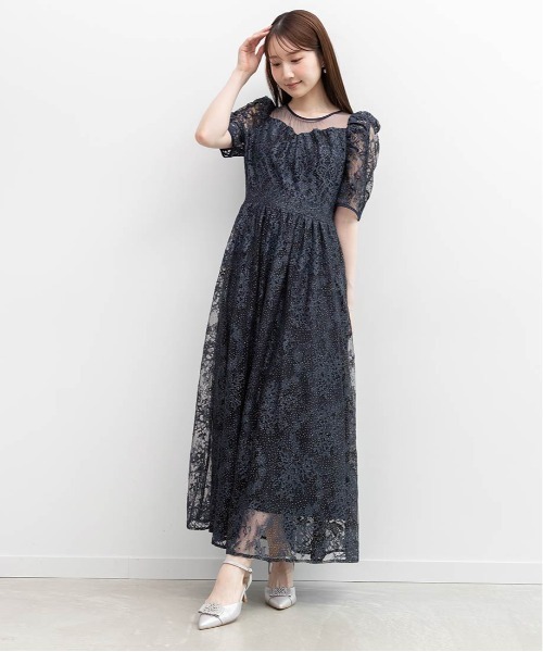 RANDA（ランダ） パーティードレス ワンピース レースフレアワンピース
