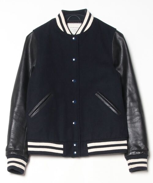 FREAK'S STORE スタジャン ネイビー アイボリー FREAK'S STORE（フリークスストア） スタジャン - ネイビー レディース