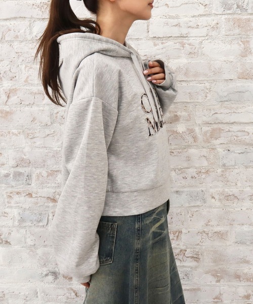 CFCL新品未使用グレーパーカーレディース Feroux（フェルゥ） パーカー 「洗える・新色追加」バックフリル