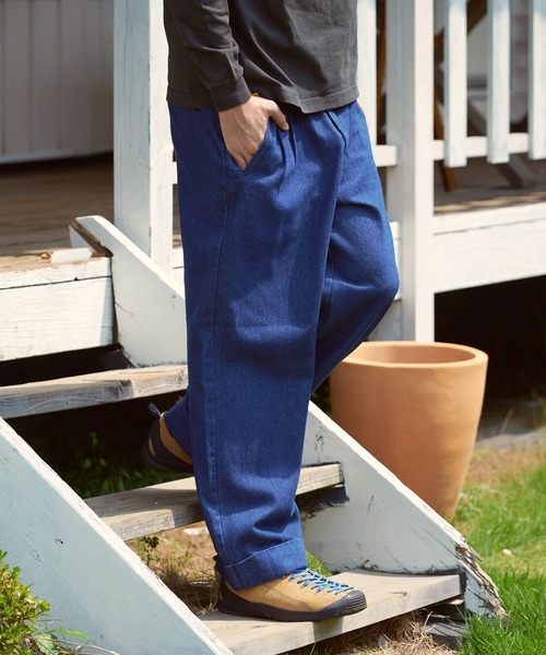 【Lサイズ】MASSES 定番 ワークパンツ ネイビー トラウザース COB MASTER（コブマスター） パンツ トラウザーワークパンツ メンズ