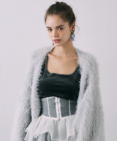 「J1U by LA BELLE ETUDE」 ノースリーブトップス FREE ブラック レディース_画像7