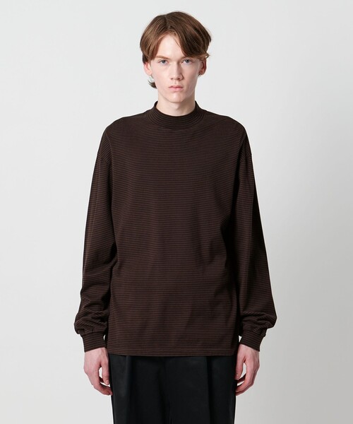 Yonetomi NEW BASIC tシャツ 「別注」「Yonetomi」ボーダー モック