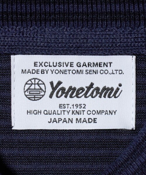 Yonetomi NEW BASIC tシャツ 「別注」「Yonetomi」ボーダー モック