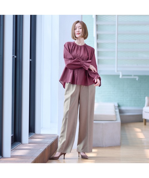 acoアイレネシアーブラウス AOYAMA ブラウス シャツ 長袖 シアーブラウス レディース : ZOZOTOWN