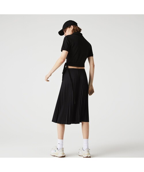 「LACOSTE L!VE」 半袖ポロシャツ 34 ホワイト レディース_画像3
