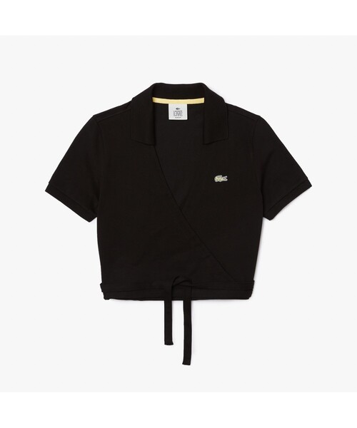 「LACOSTE L!VE」 半袖ポロシャツ 34 ホワイト レディース_画像4
