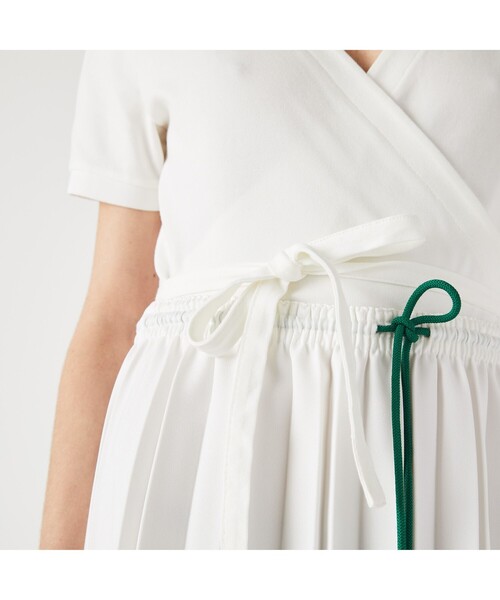 「LACOSTE L!VE」 半袖ポロシャツ 34 ホワイト レディース_画像6