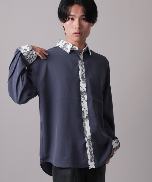 foufou  クレリックシャツ ≪通常販売≫stand collar cleric shirt（スタンドカラークレリック