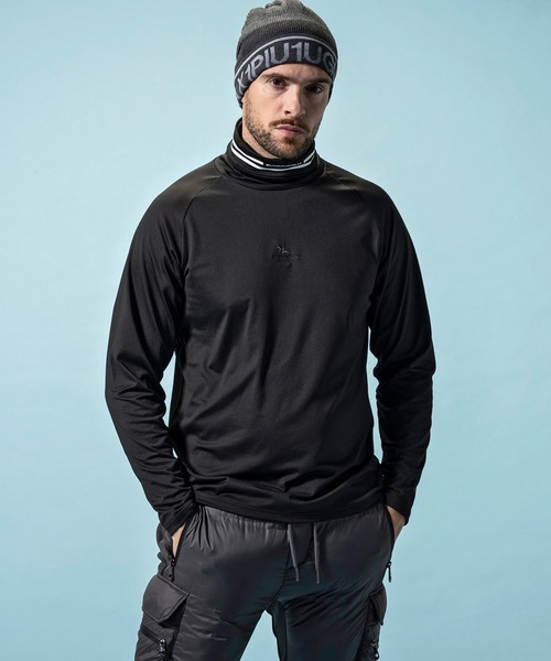 1PIU1UGUALE3 RELAX裏起毛ブランドロゴ ハイネック保温性/通気性 1PIU1UGUALE3 RELAX tシャツ 1PIU1UGUALE3 RELAX(ウノピゥウノウグァー