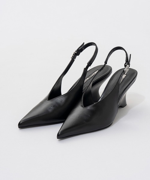 パンプス ミュール Vカットウェッジパンプス / V-Cut Wedge Pumpsの画像