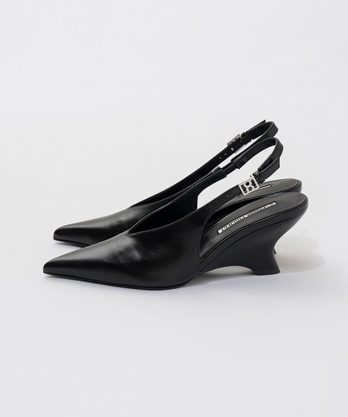 パンプス ミュール Vカットウェッジパンプス / V-Cut Wedge Pumpsの画像