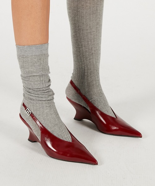 パンプス ミュール Vカットウェッジパンプス / V-Cut Wedge Pumpsの画像