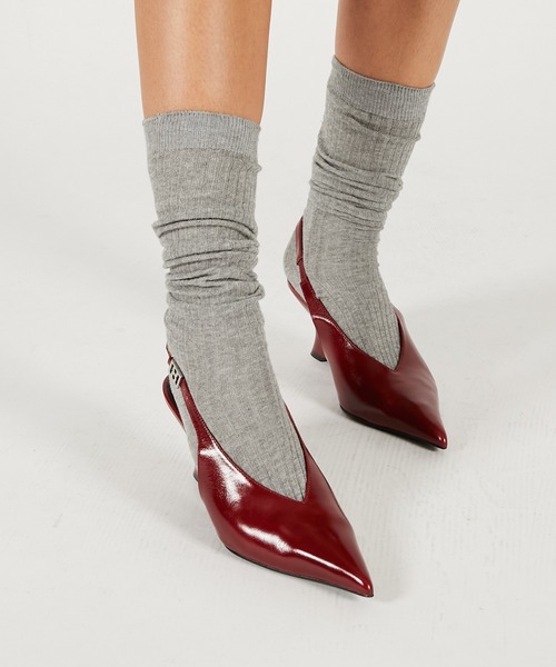 パンプス ミュール Vカットウェッジパンプス / V-Cut Wedge Pumpsの画像