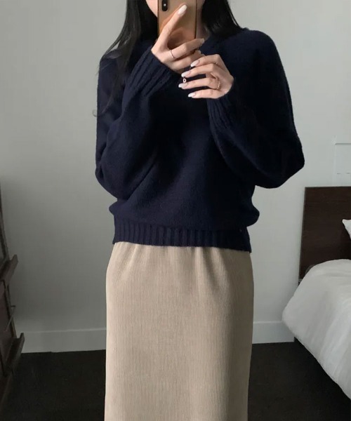 ニット セーター クルーネック ラグランスリーブニット レディース