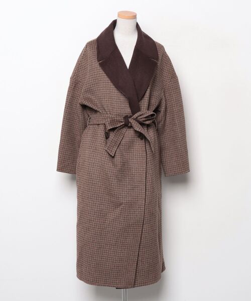 パラスパレス新品未使用　ブラウンチェックコート　サイズ2 69300円 パラスパレス新品未使用 ブラウンチェックコート サイズ2 69300円 楽天