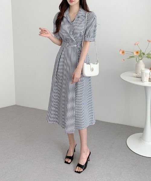 「FAVORITO」 シャツワンピース F ブラック レディース_画像9