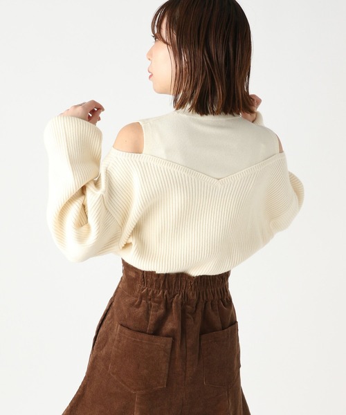 「Heather」 長袖ニット FREE アイボリー レディース_画像3