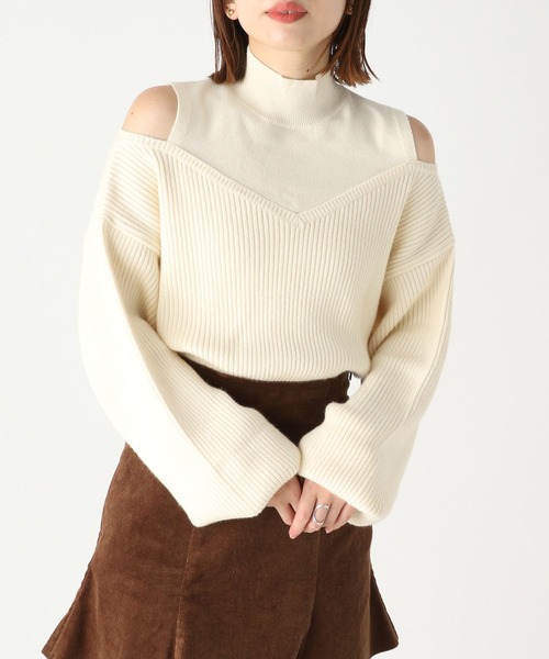 「Heather」 長袖ニット FREE アイボリー レディース_画像8