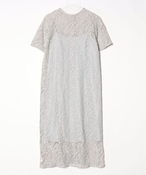 「BRACTMENT」 レース半袖ワンピース - ブルー レディース_画像2