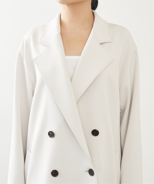 「Whim Gazette」 チェスターコート FREE ホワイト レディース_画像9