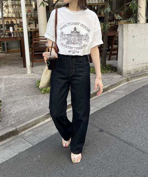 「DISCOAT」 半袖Tシャツ FREE ホワイト レディース_画像7